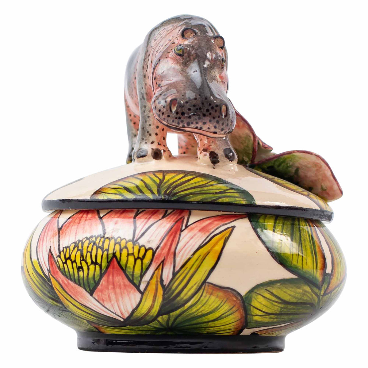 Hippo & lily pad jewelry box