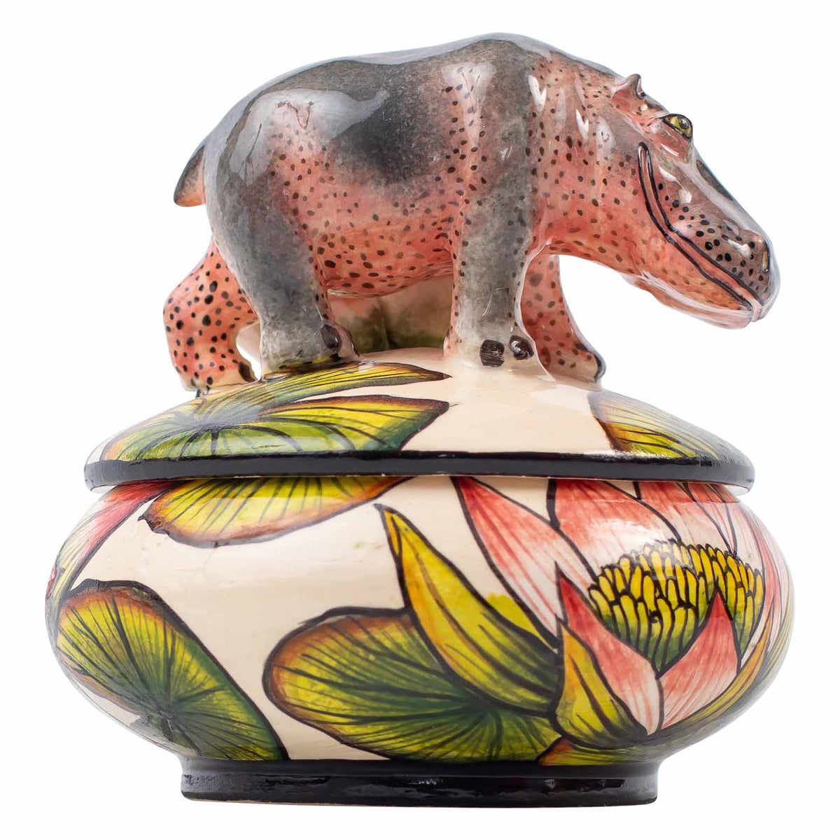 Hippo & lily pad jewelry box