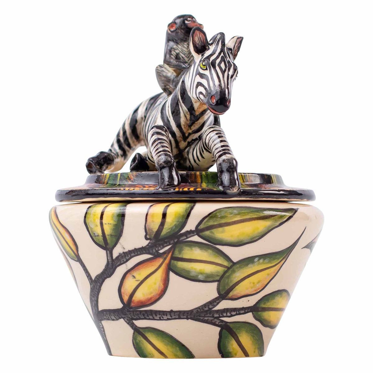 Zebra & monkey jewelry box
