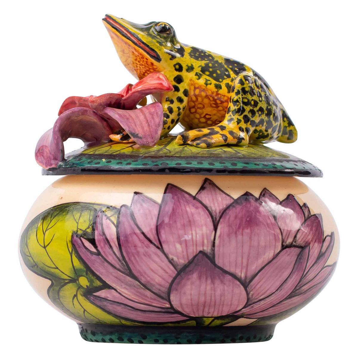 Frog & lily pad jewelry box