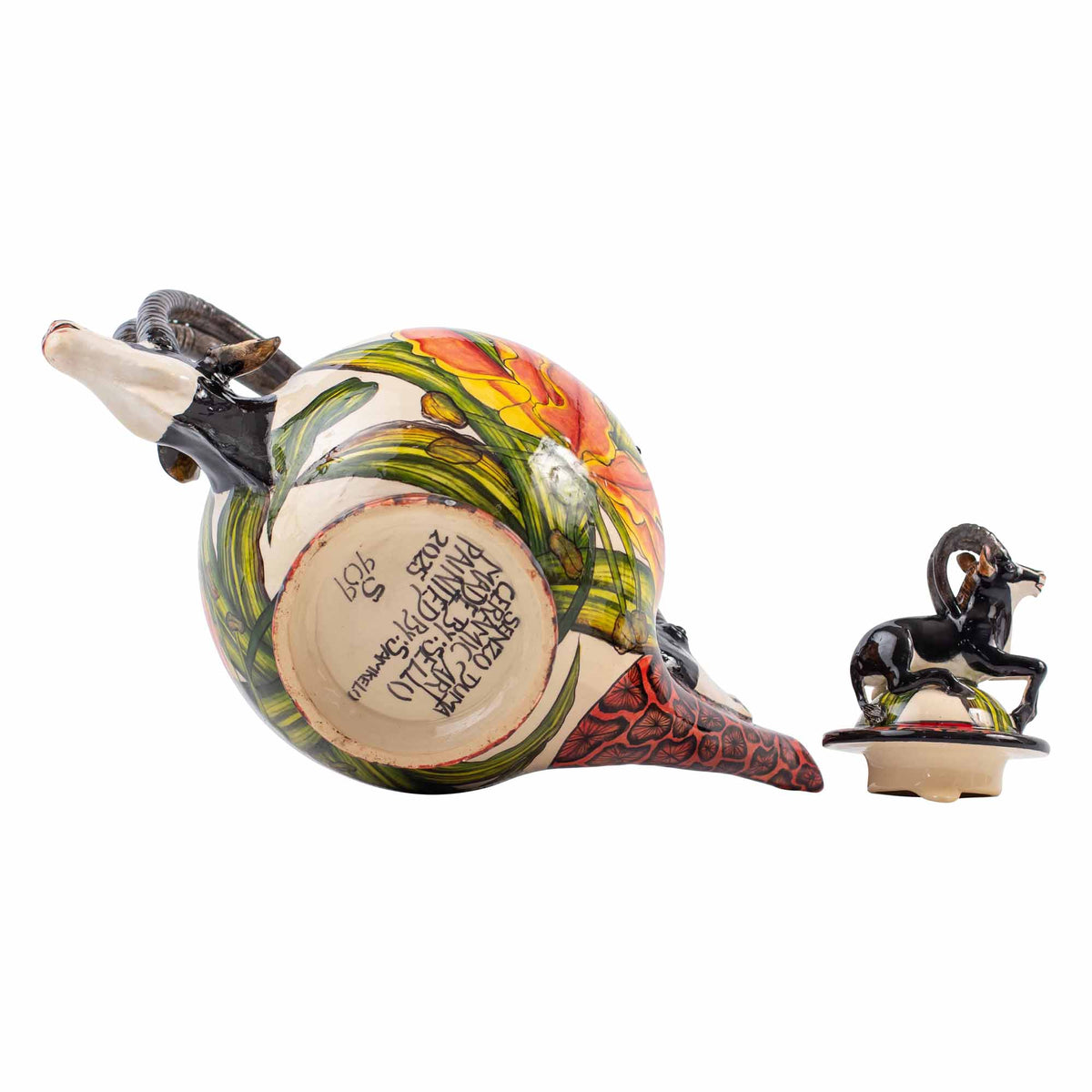 Sable & flame lily teapot