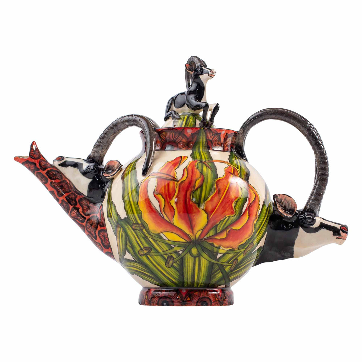Sable & flame lily teapot