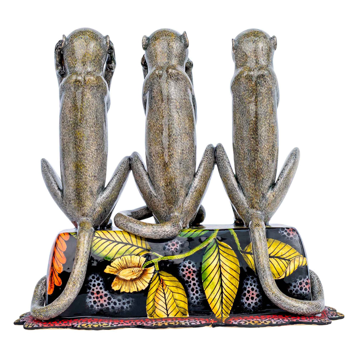 Speak, see, hear no evil monkey sculpture