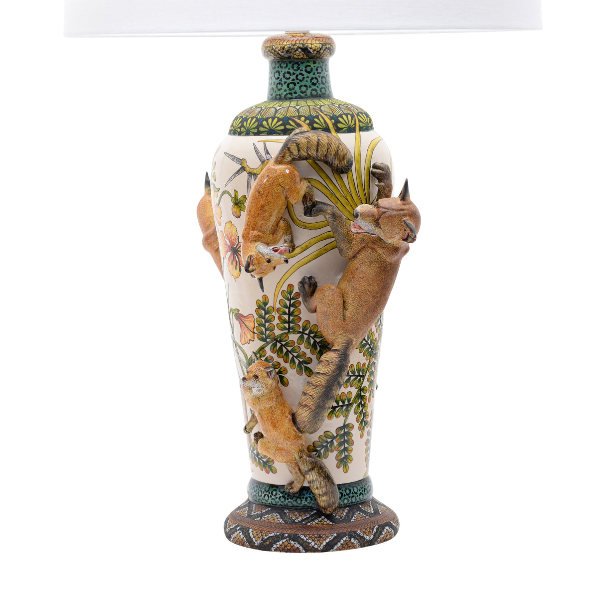 Pair of fox lamps