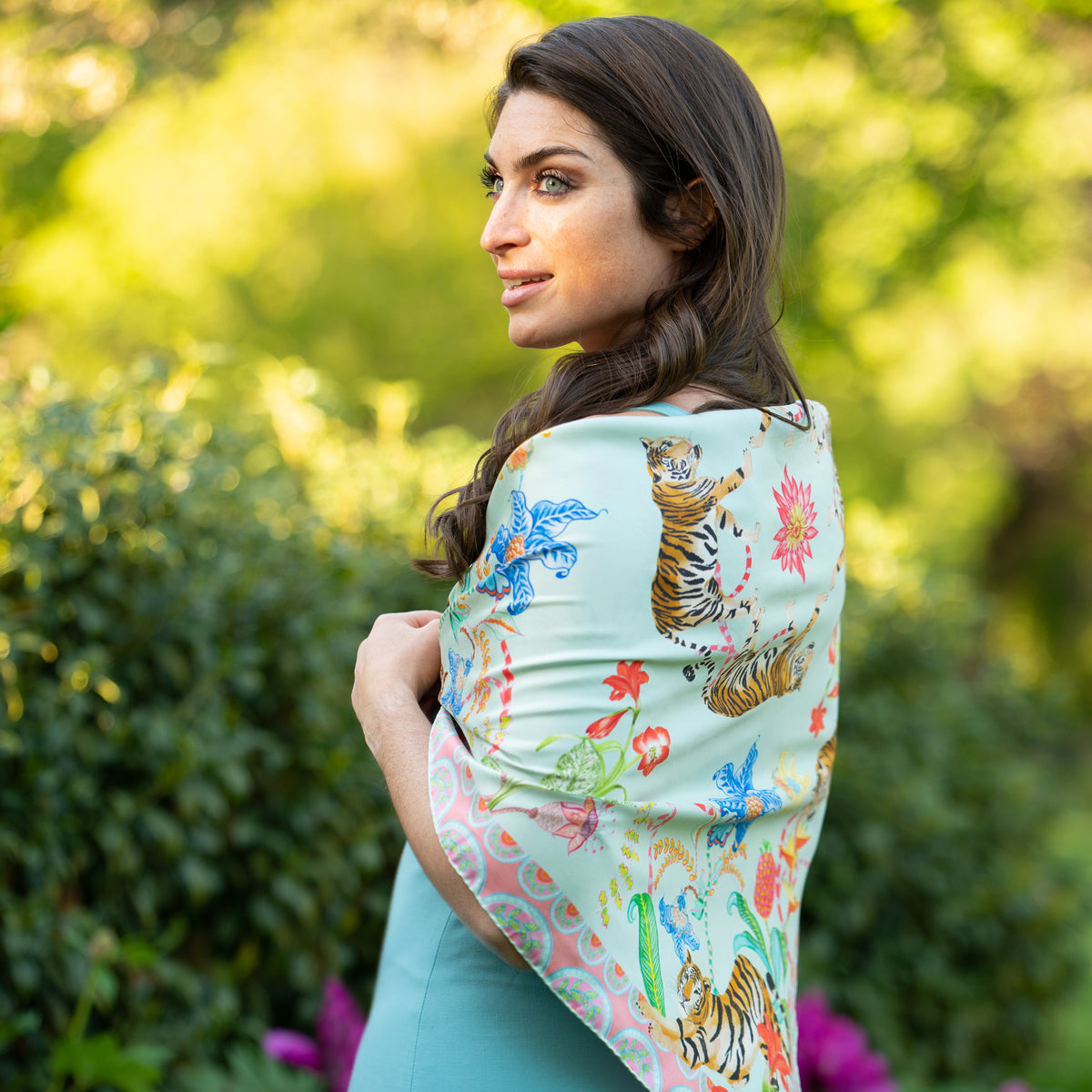 Tiger Scarf Green