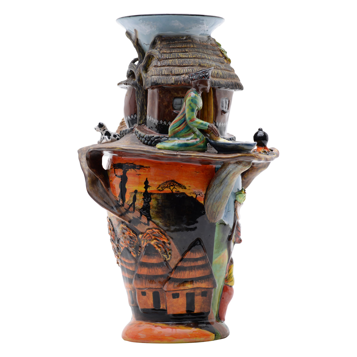 Village life vase