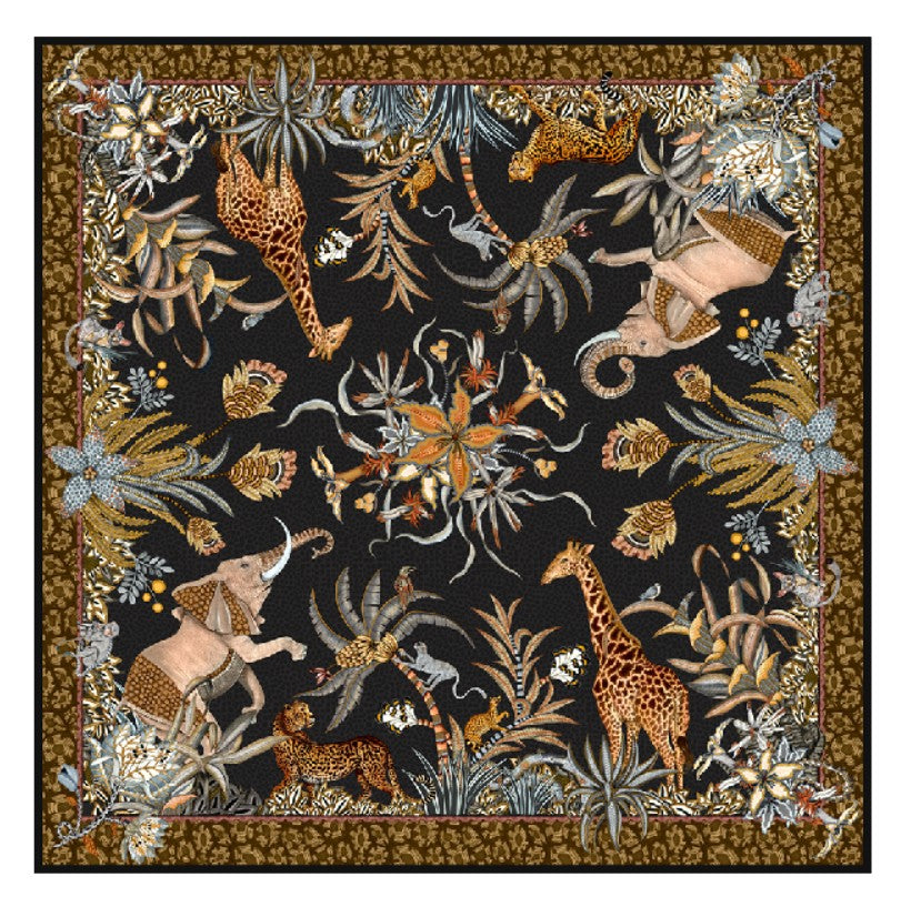 Sabie Forest Gold Square Tablecloth 79x79