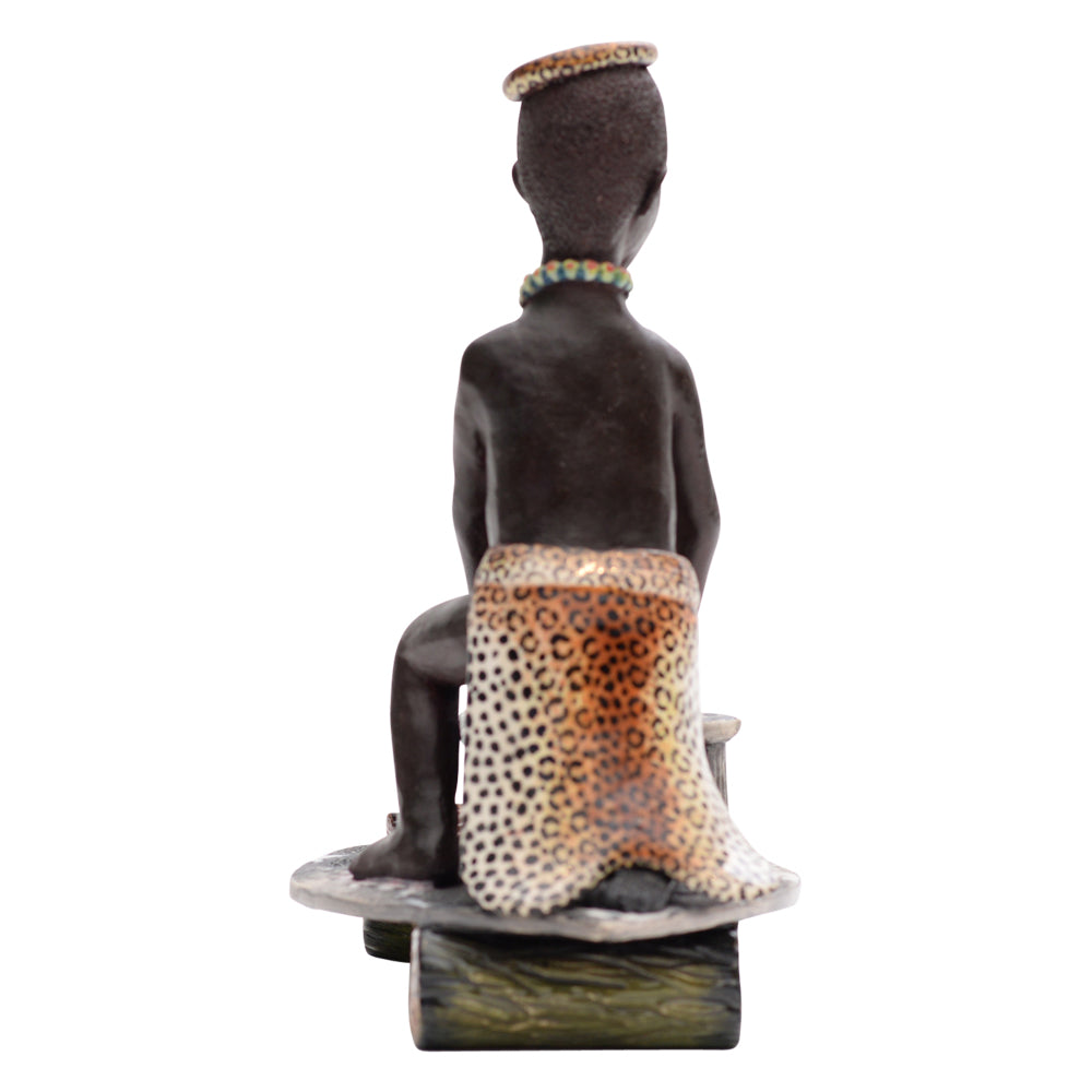 Man making fire sculpture