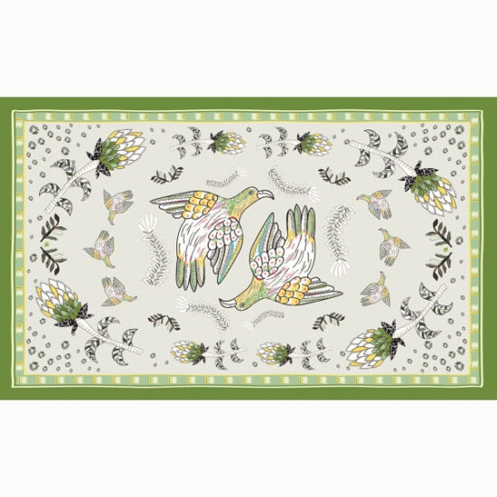 Bird crossing savannah tablecloth