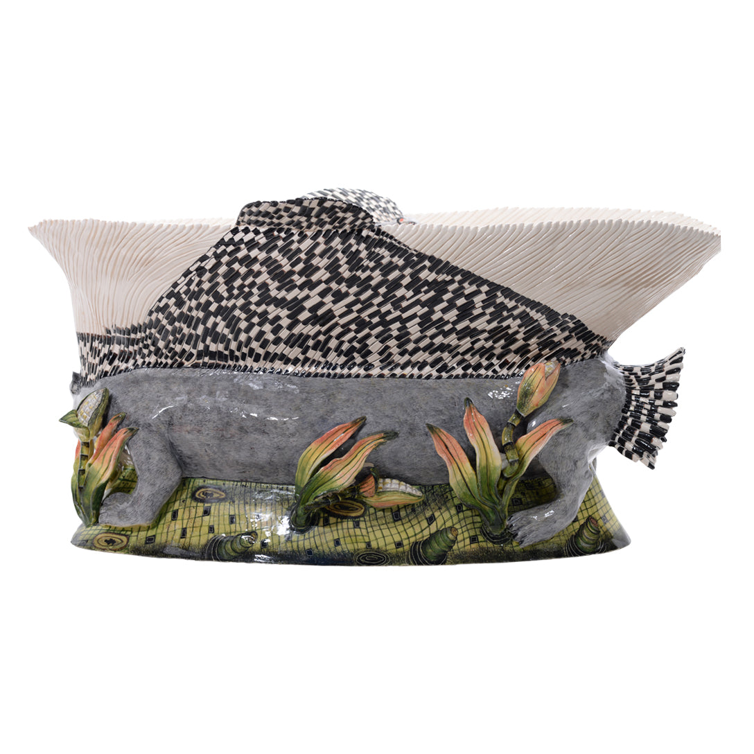 Porcupine fruit dish