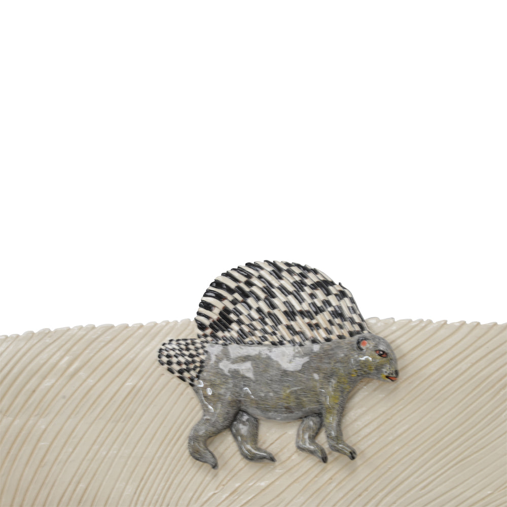 Porcupine fruit dish