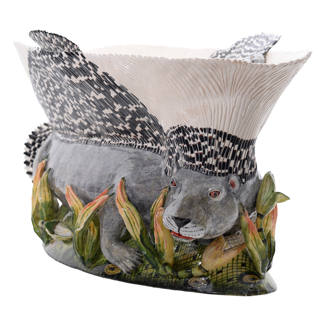 Porcupine fruit dish