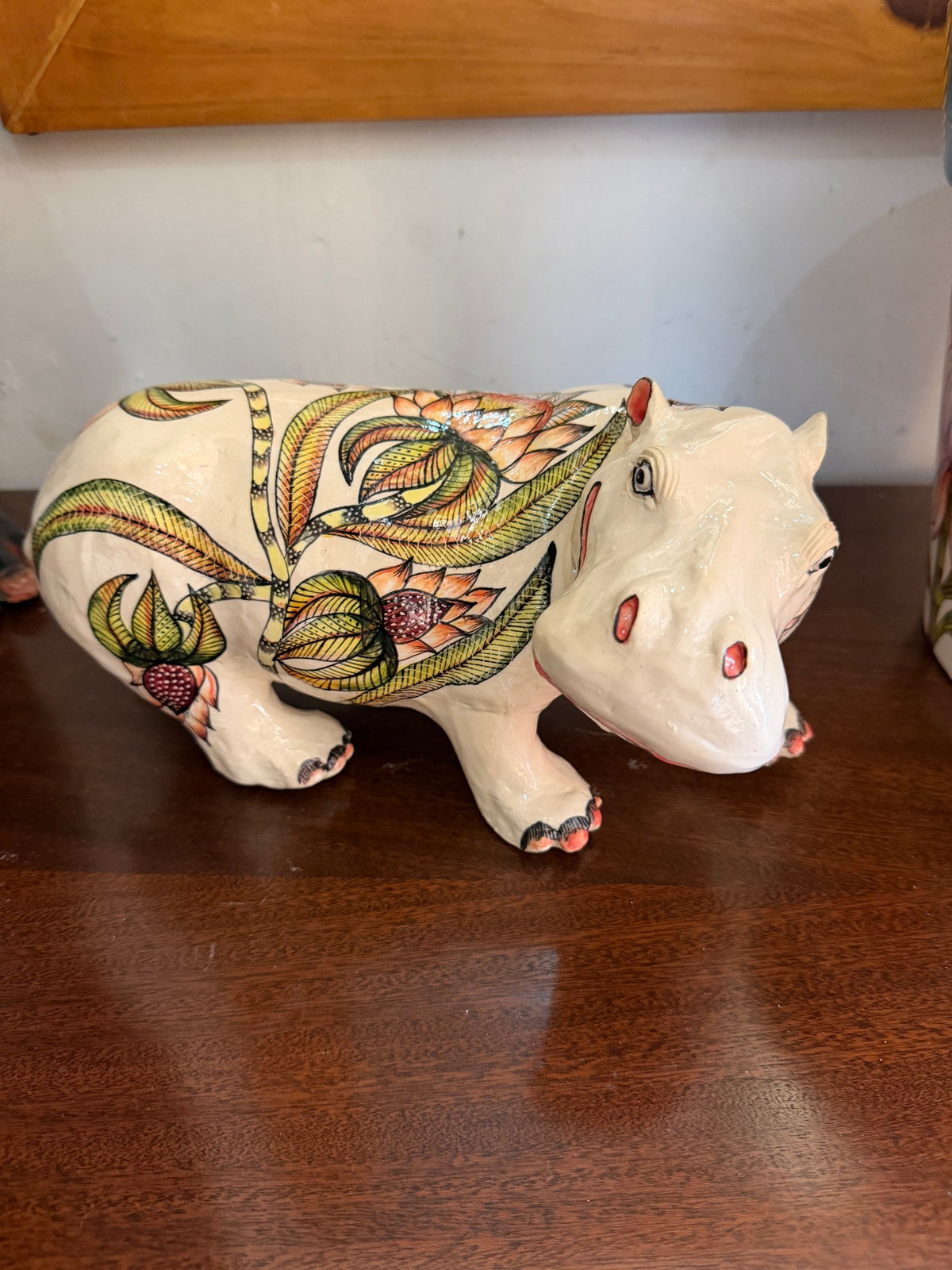 White hippo sculpture