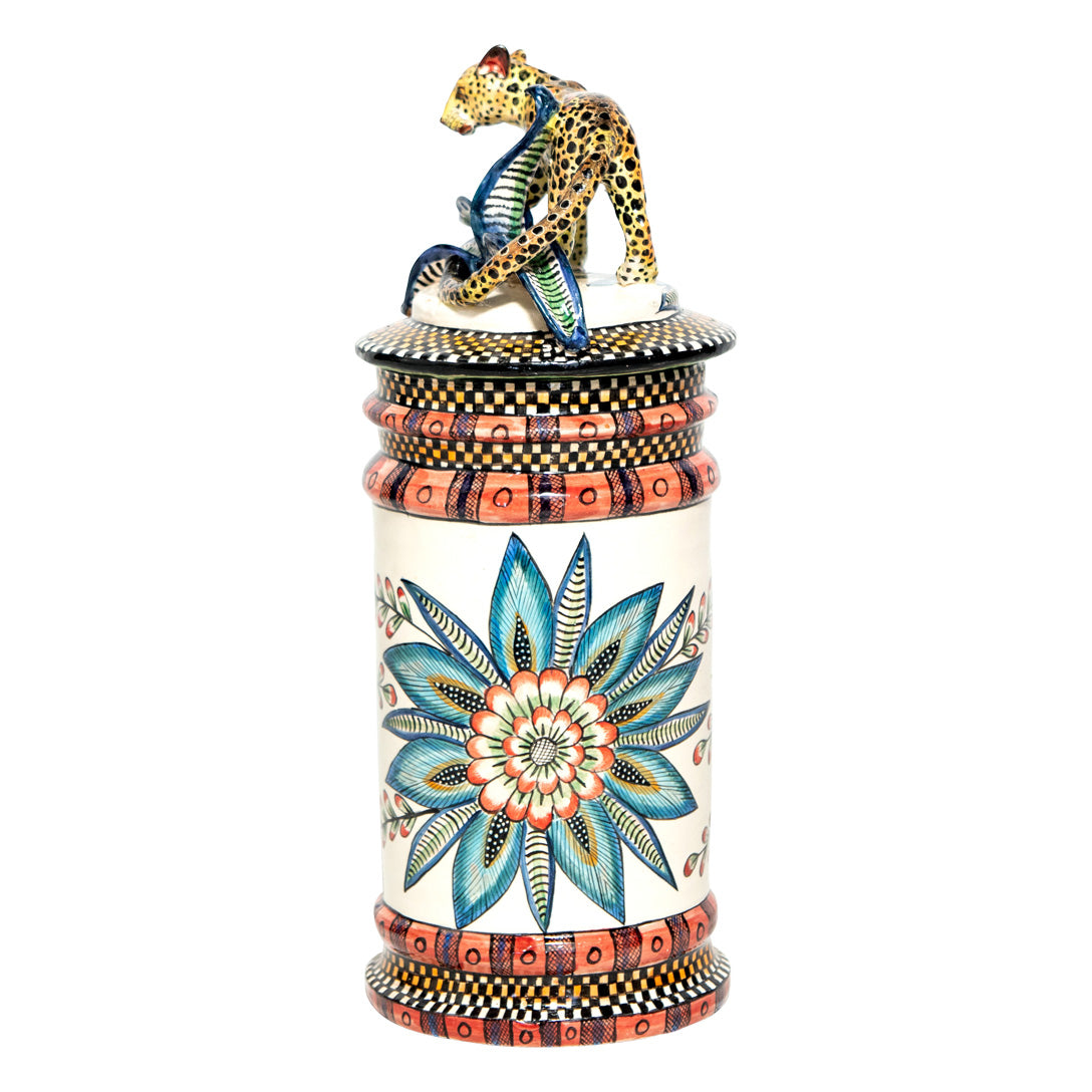 Leopard cookie jar