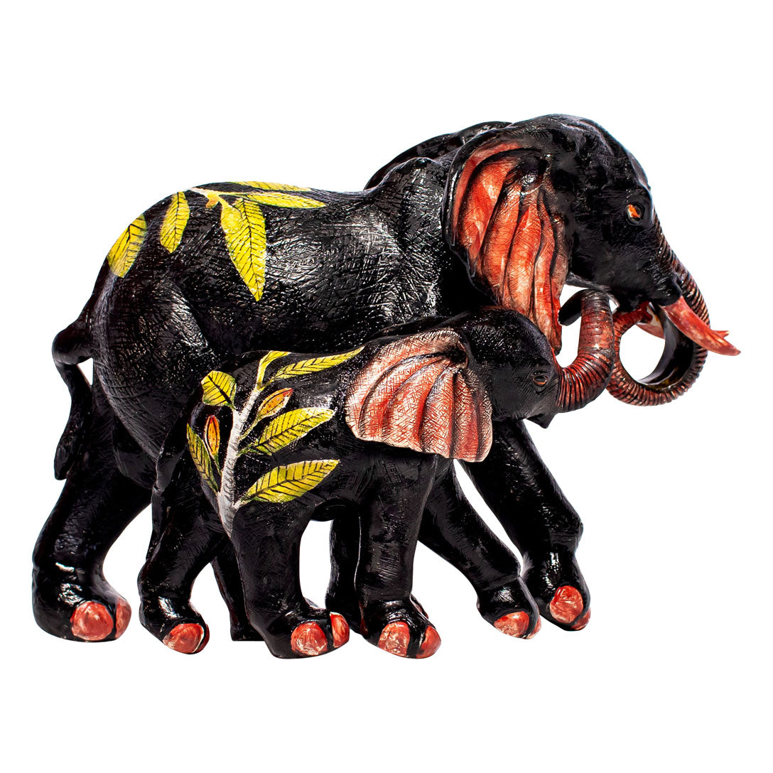 Elephant with calf sculpture