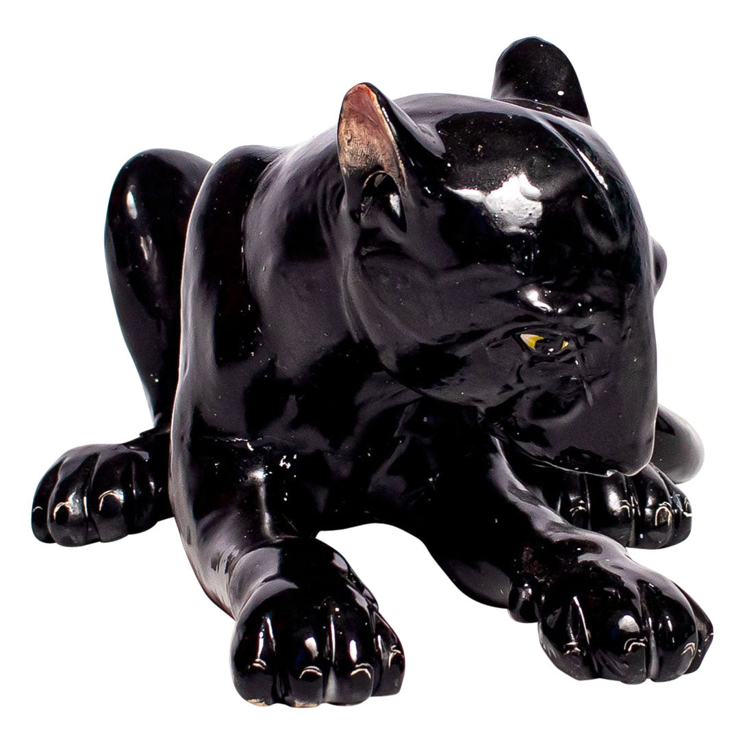 Black panther sculpture