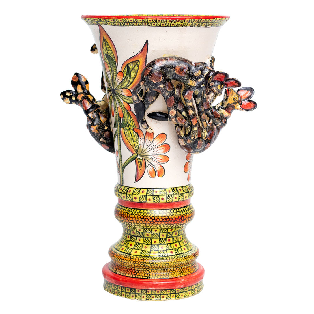 Wild dog vase