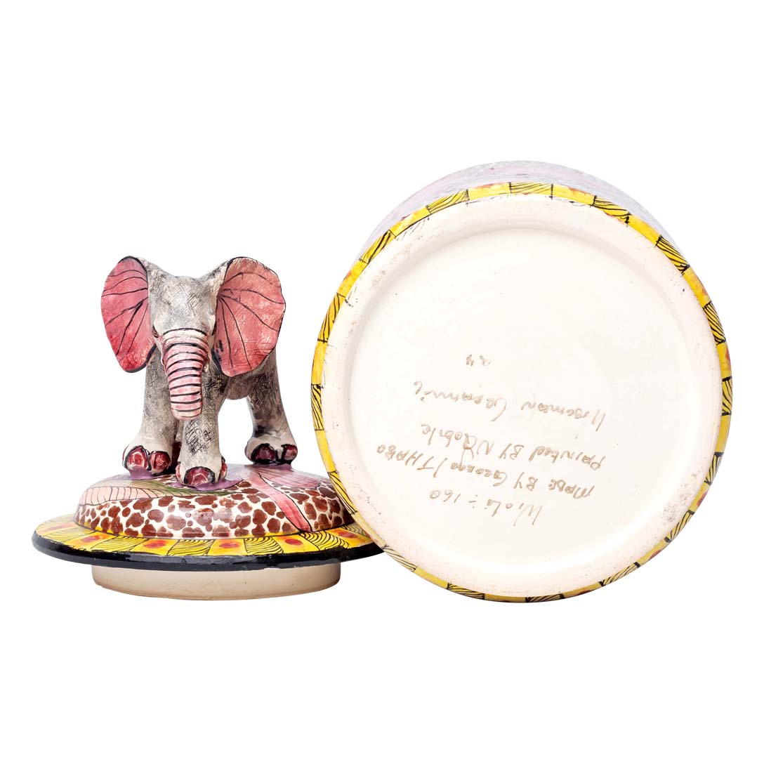 Elephant cookie jar