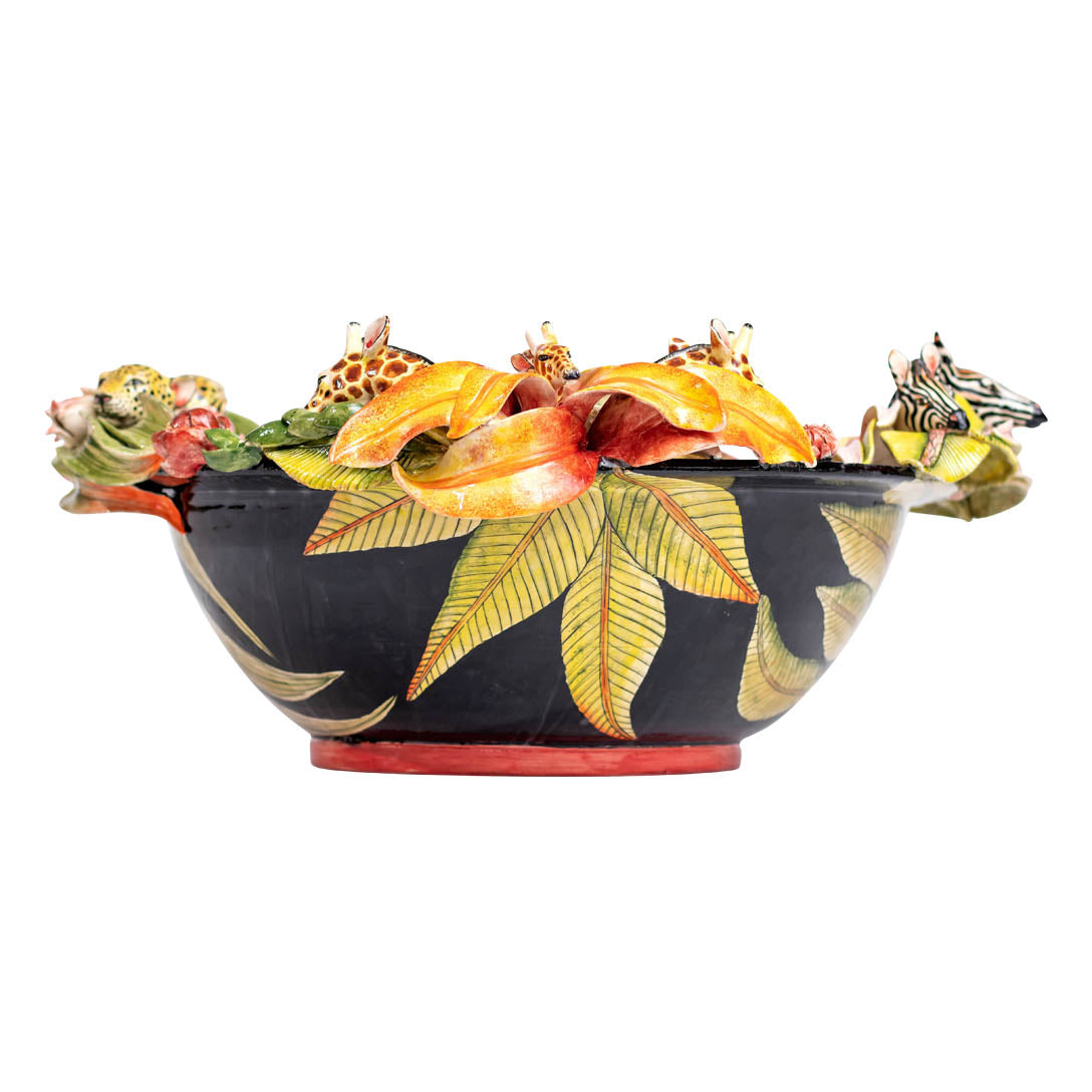 Winter festival leopard bowl