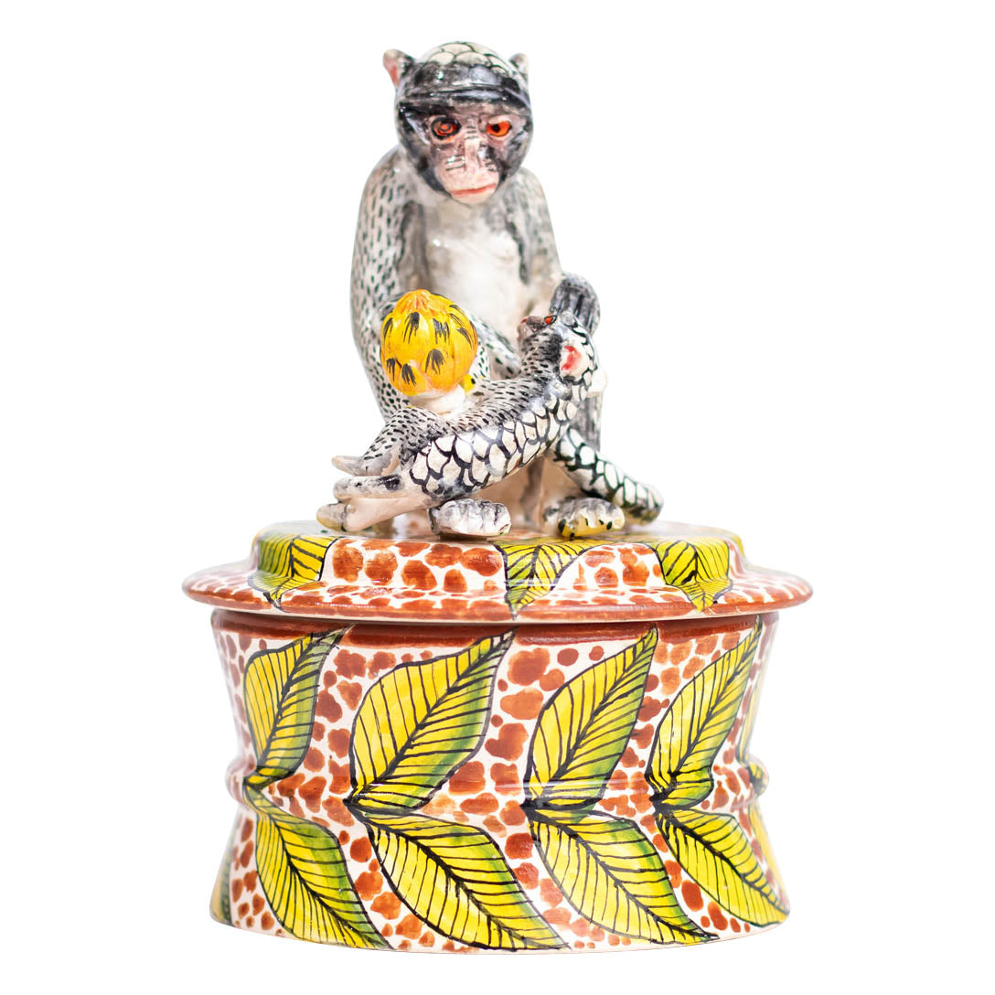 Monkey in savannah jewelry box