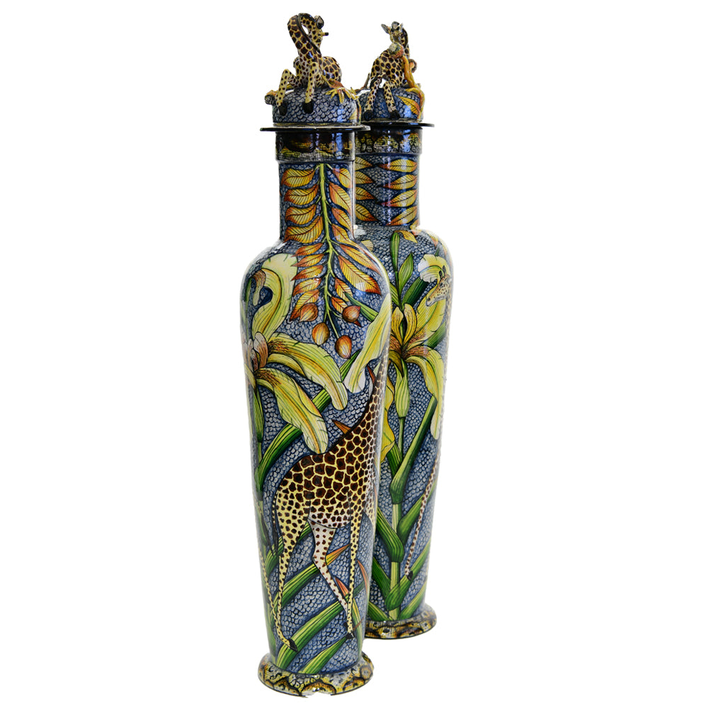 Giraffe Urn Pair