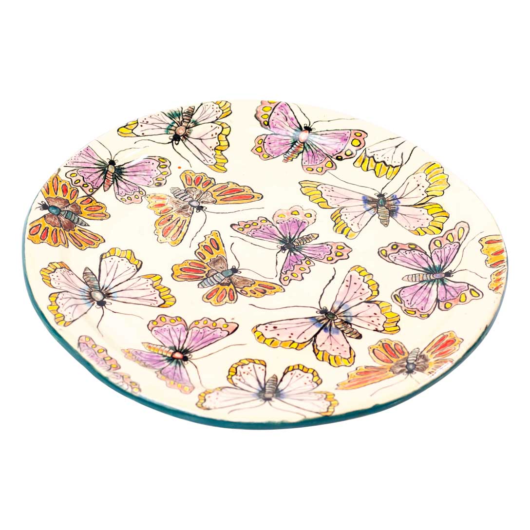 Variety of butterflies plate