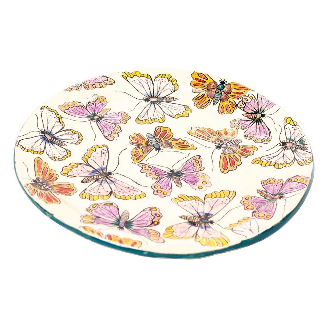 Variety of butterflies plate