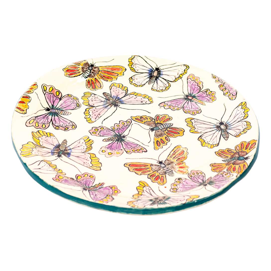 Variety of butterflies plate