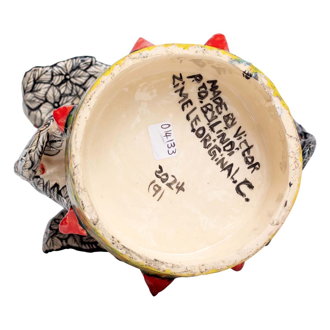 Elephants & birds sculpture