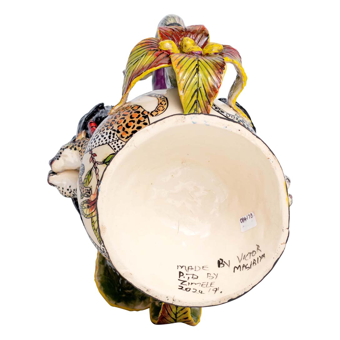 Guineafowls & leopards teapot