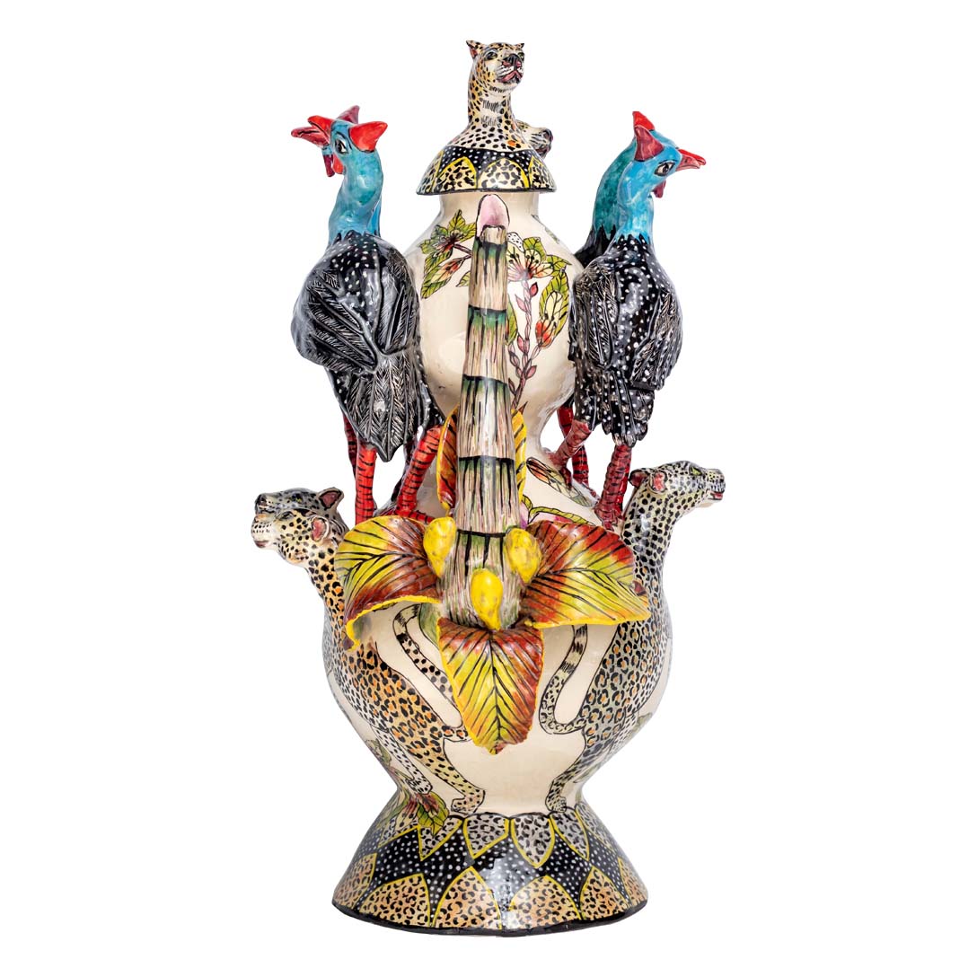 Guineafowls & leopards teapot