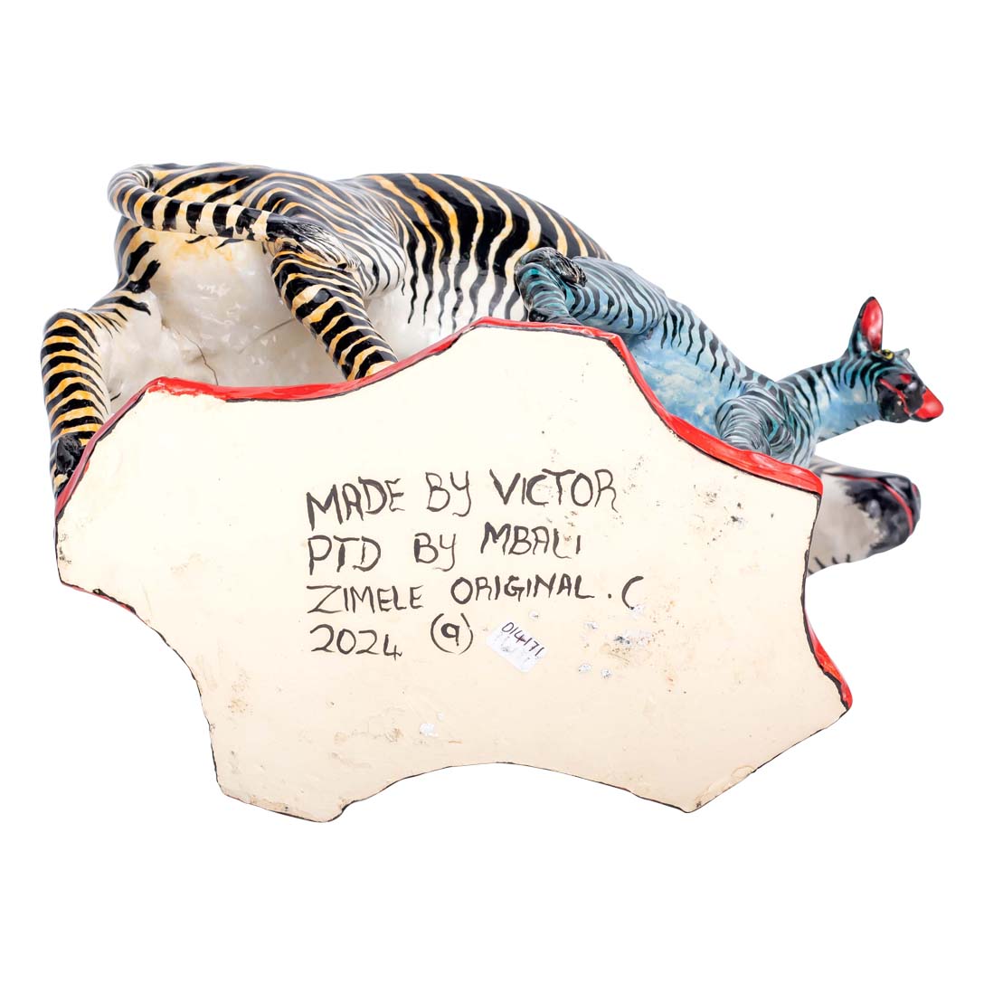 Zebra with foal peanut bowl