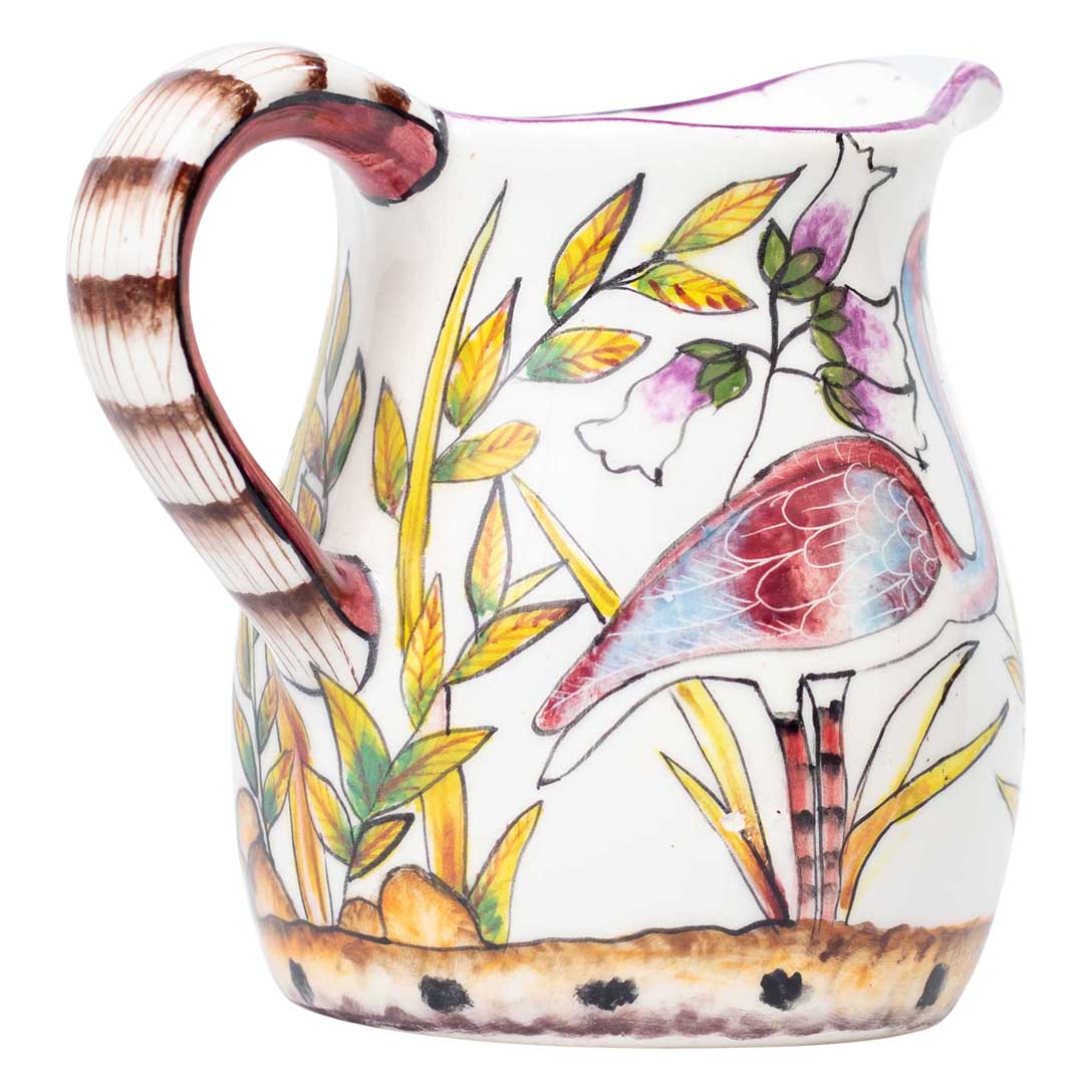 Flamingoes & flowers milk-jug