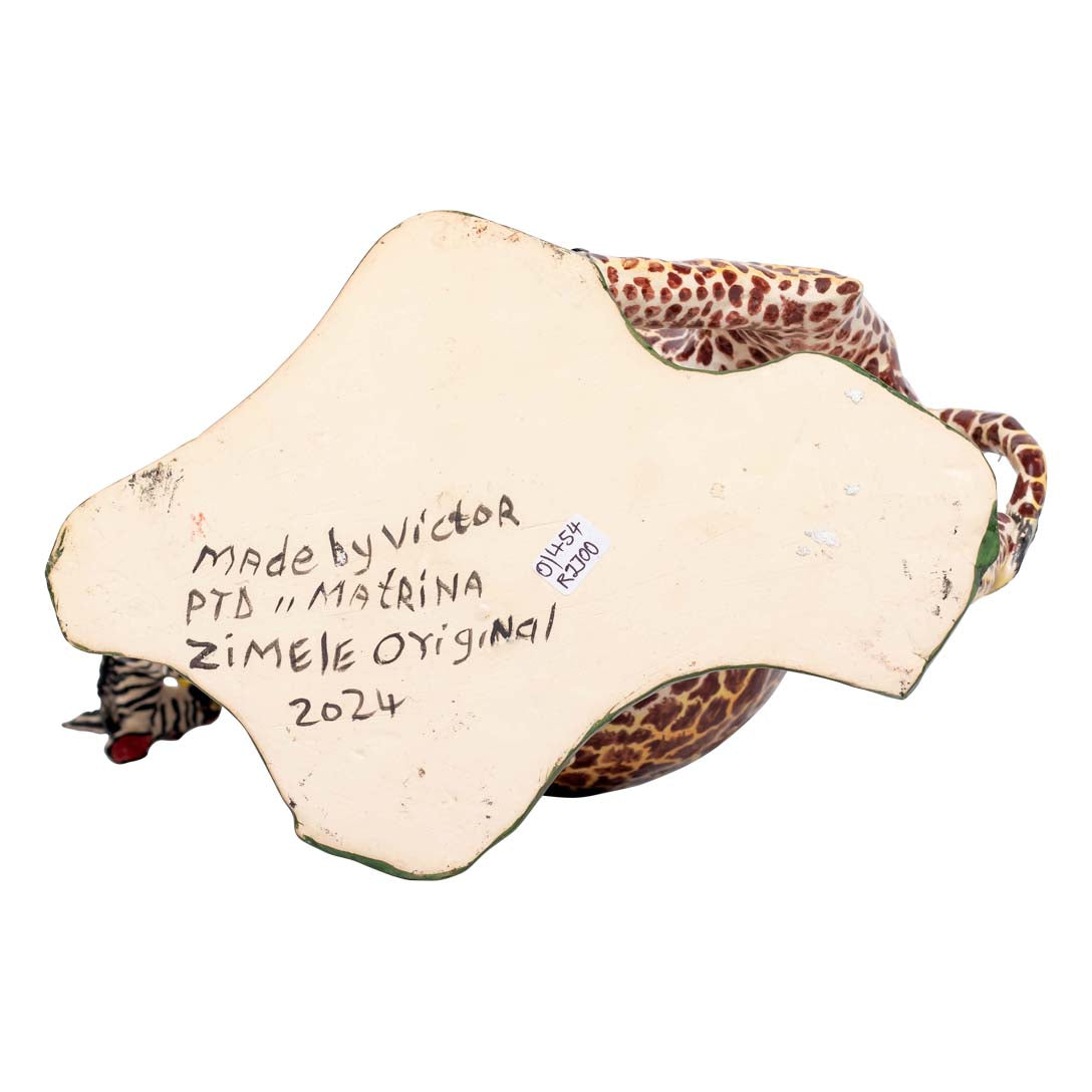 Giraffe & zebra peanut bowl