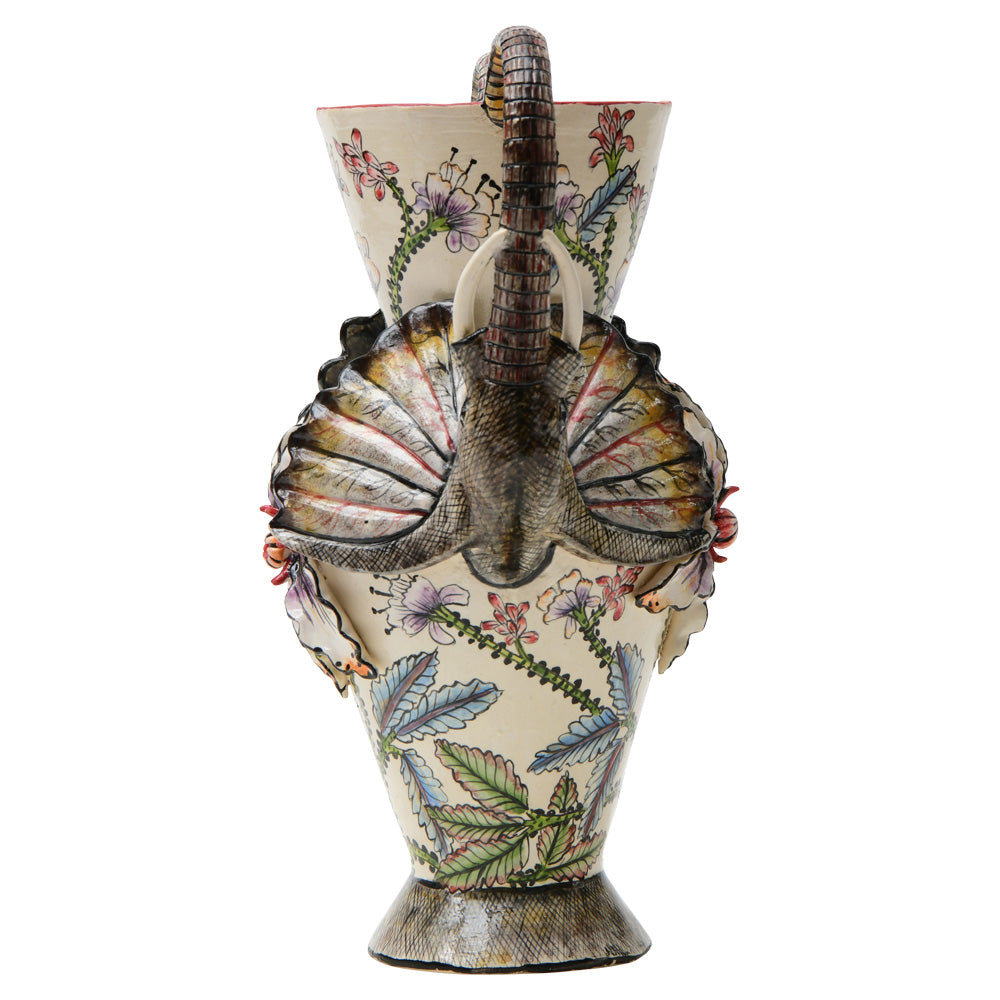 Elephant handle vase