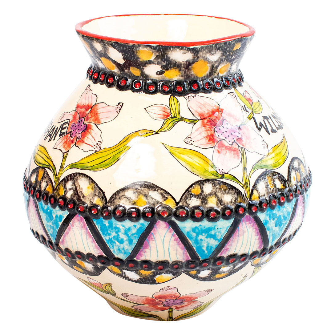 Wild dog flower vase