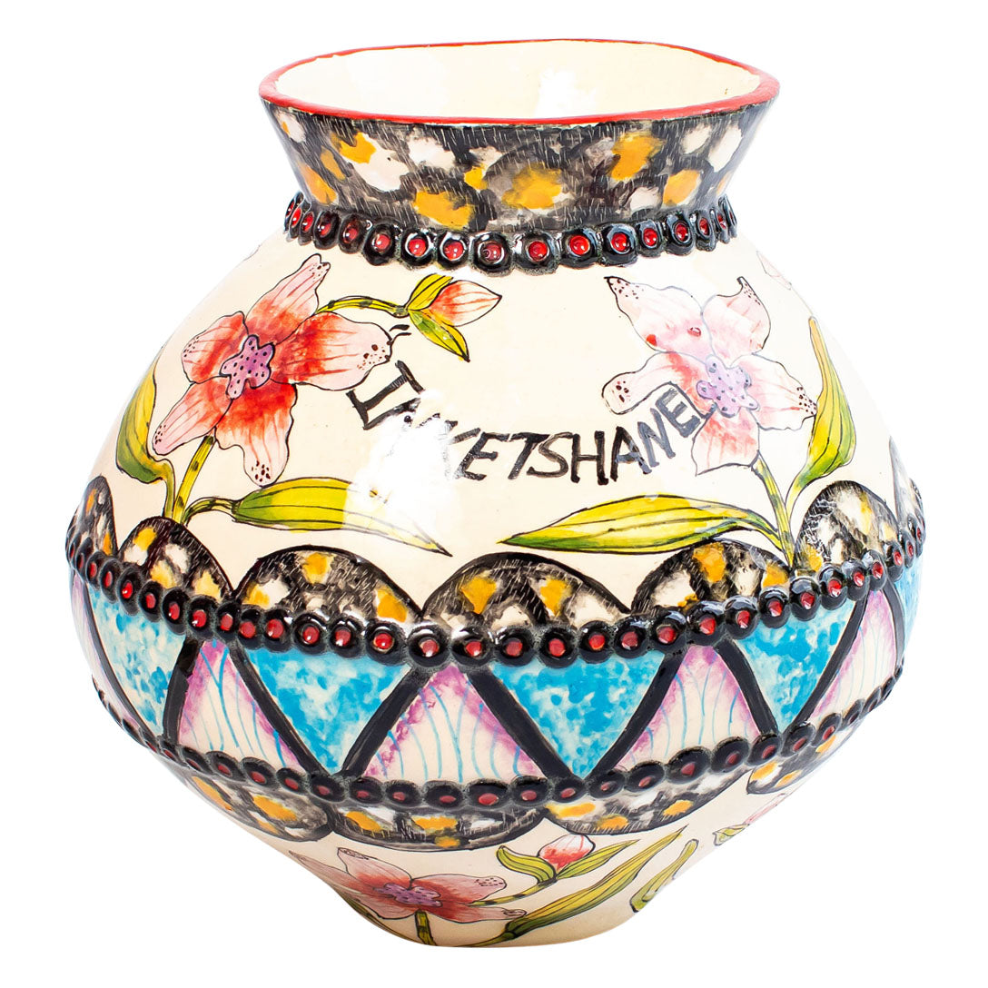 Wild dog flower vase