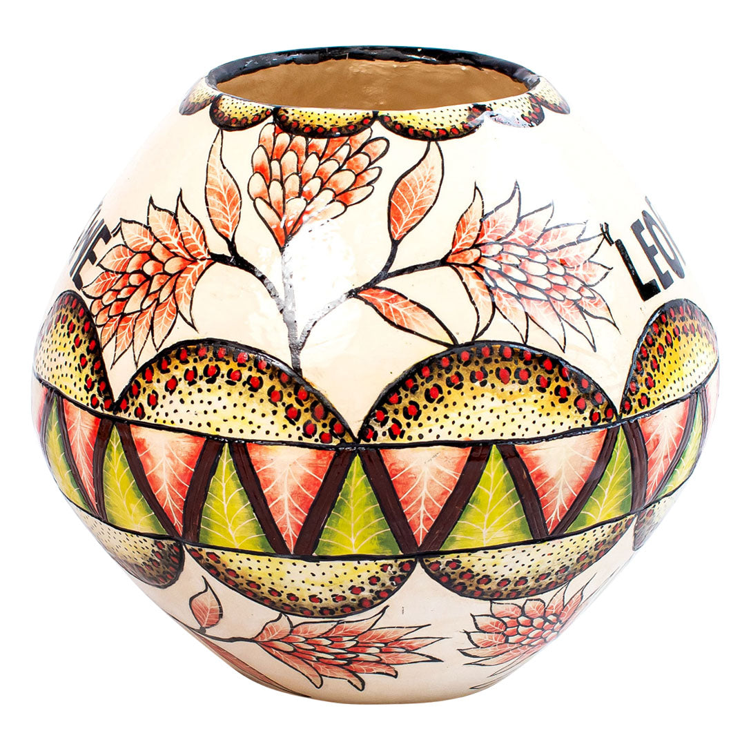 Leopard flower vase