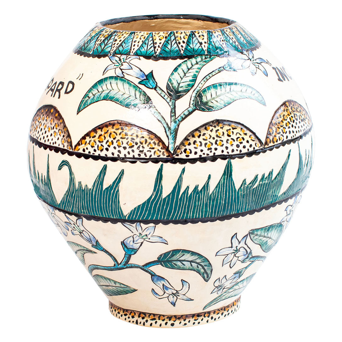 Leopard flower vase