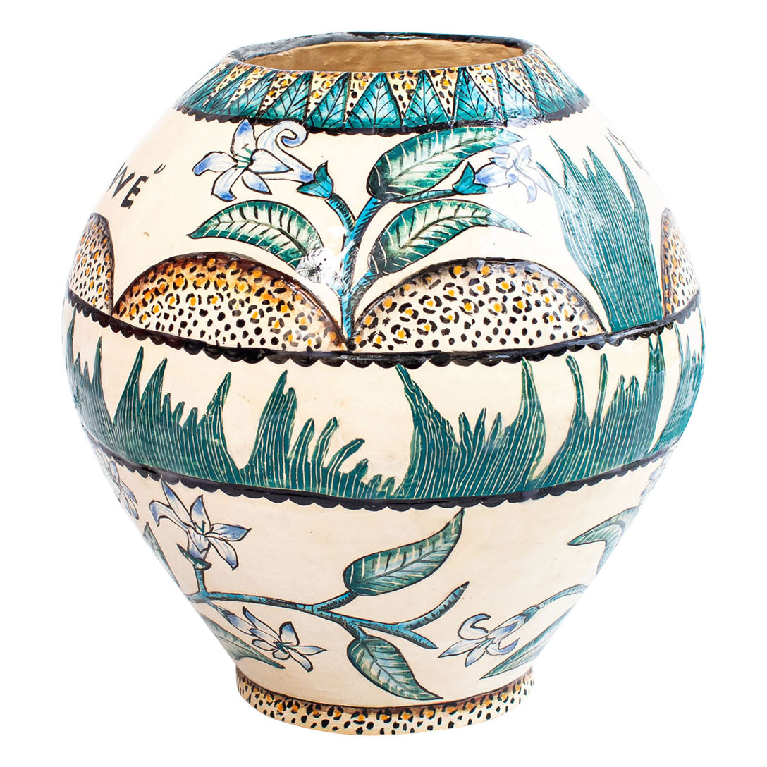 Leopard flower vase