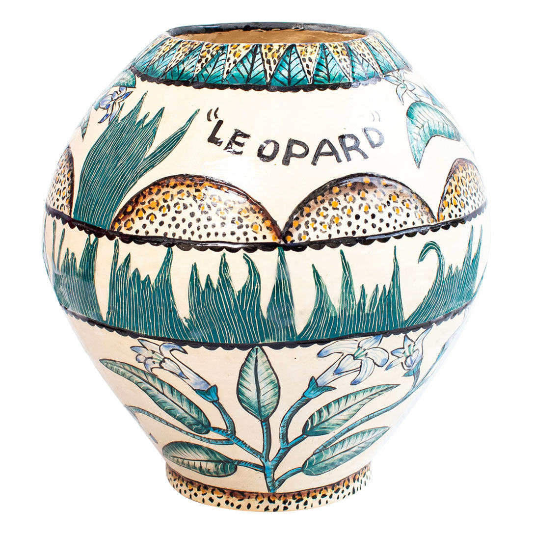 Leopard flower vase