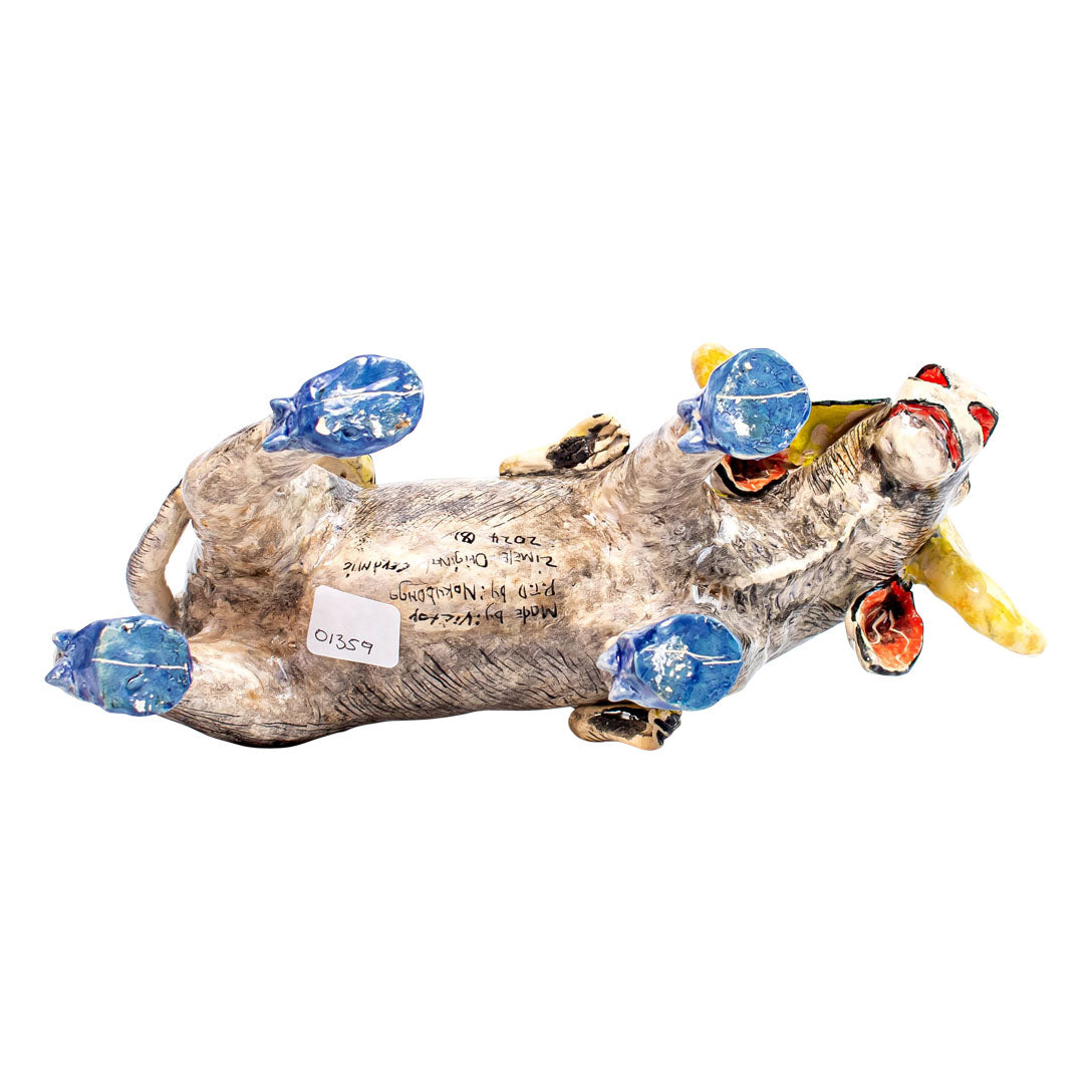 Buffalo bush baby rider sculpture