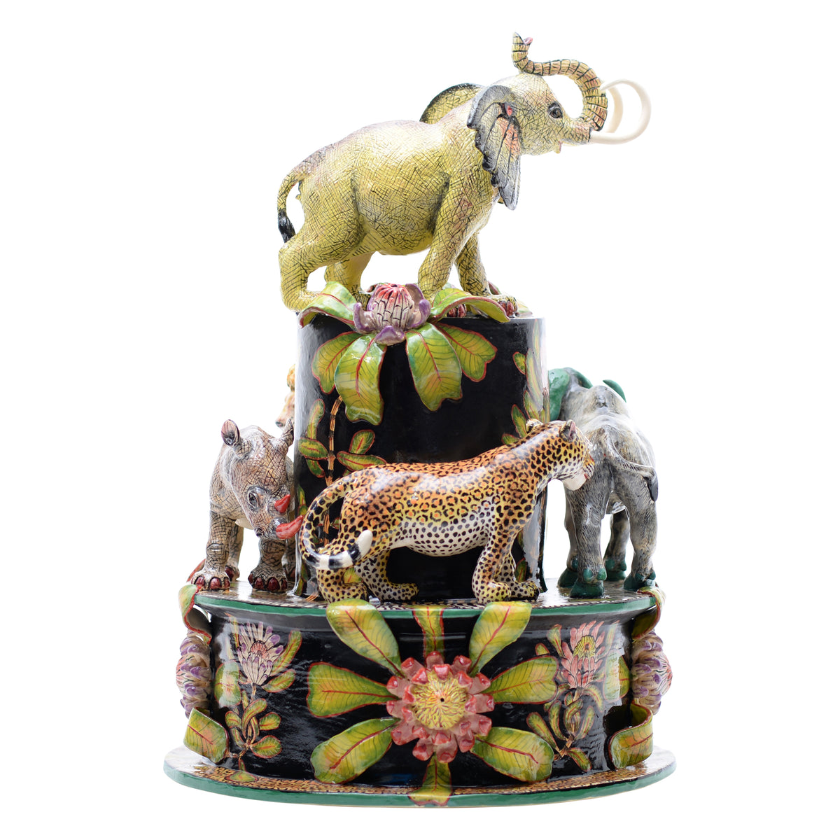 African big five sculpture