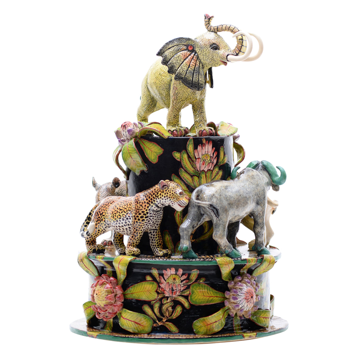 African big five sculpture