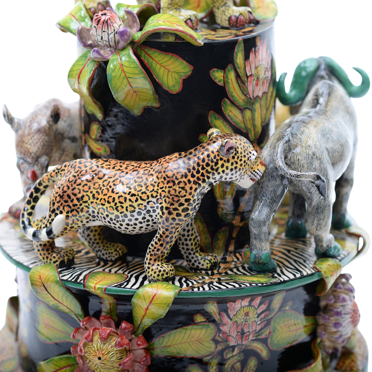 African big five sculpture