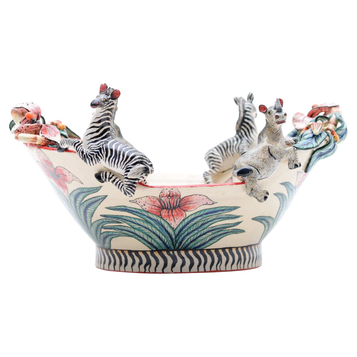 Zebra & rhino bowl