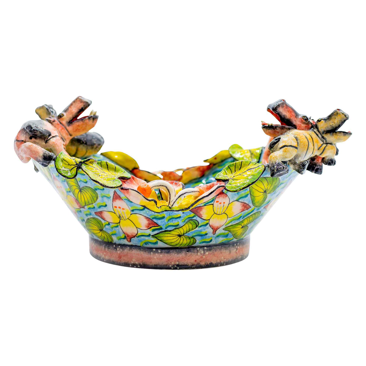 Hippo & flowers bowl