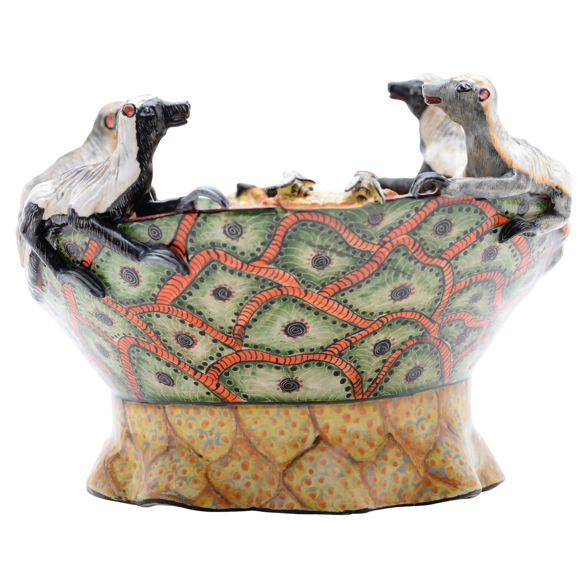 Hoopoe & kingfisher basket bowl