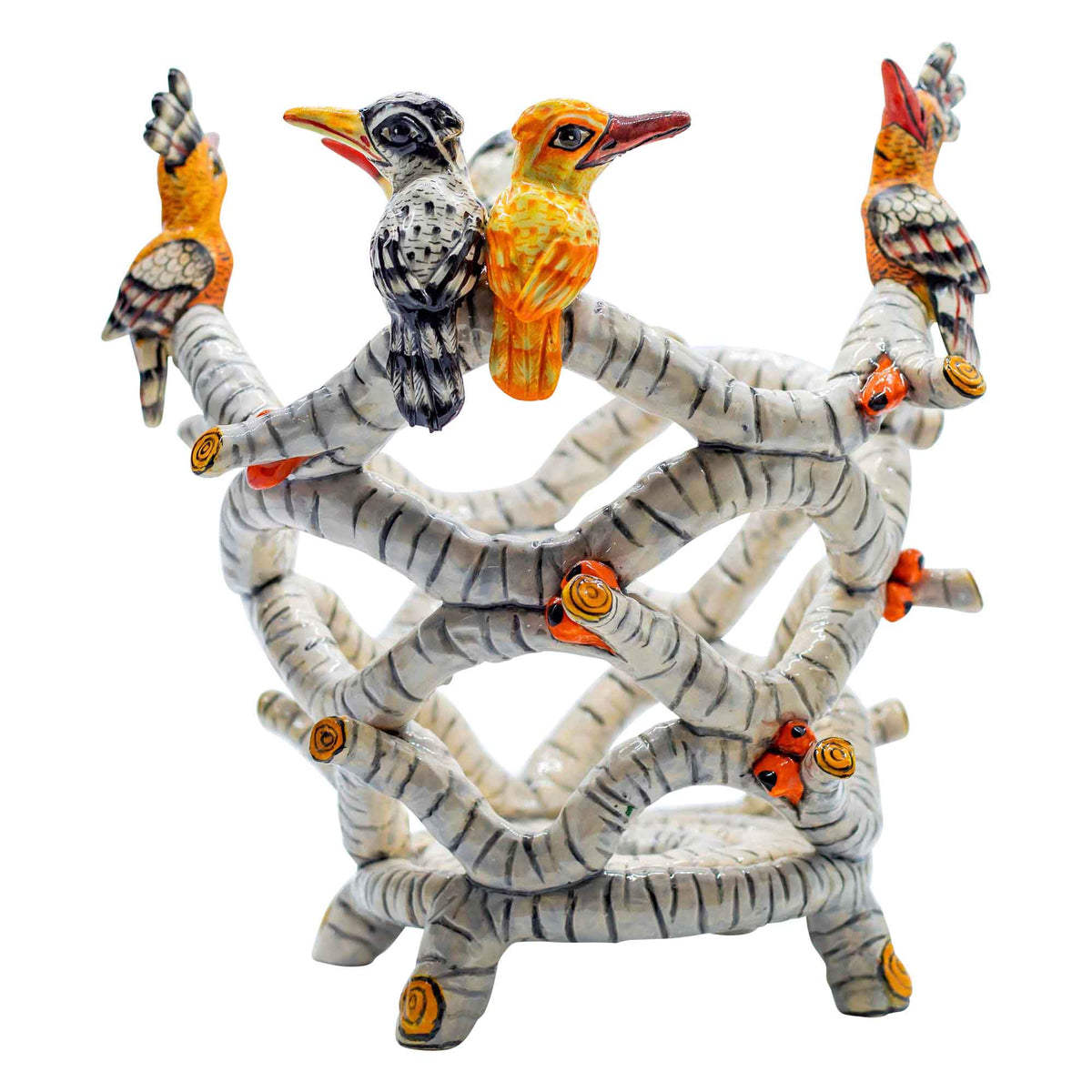 Hoopoe & kingfisher basket bowl