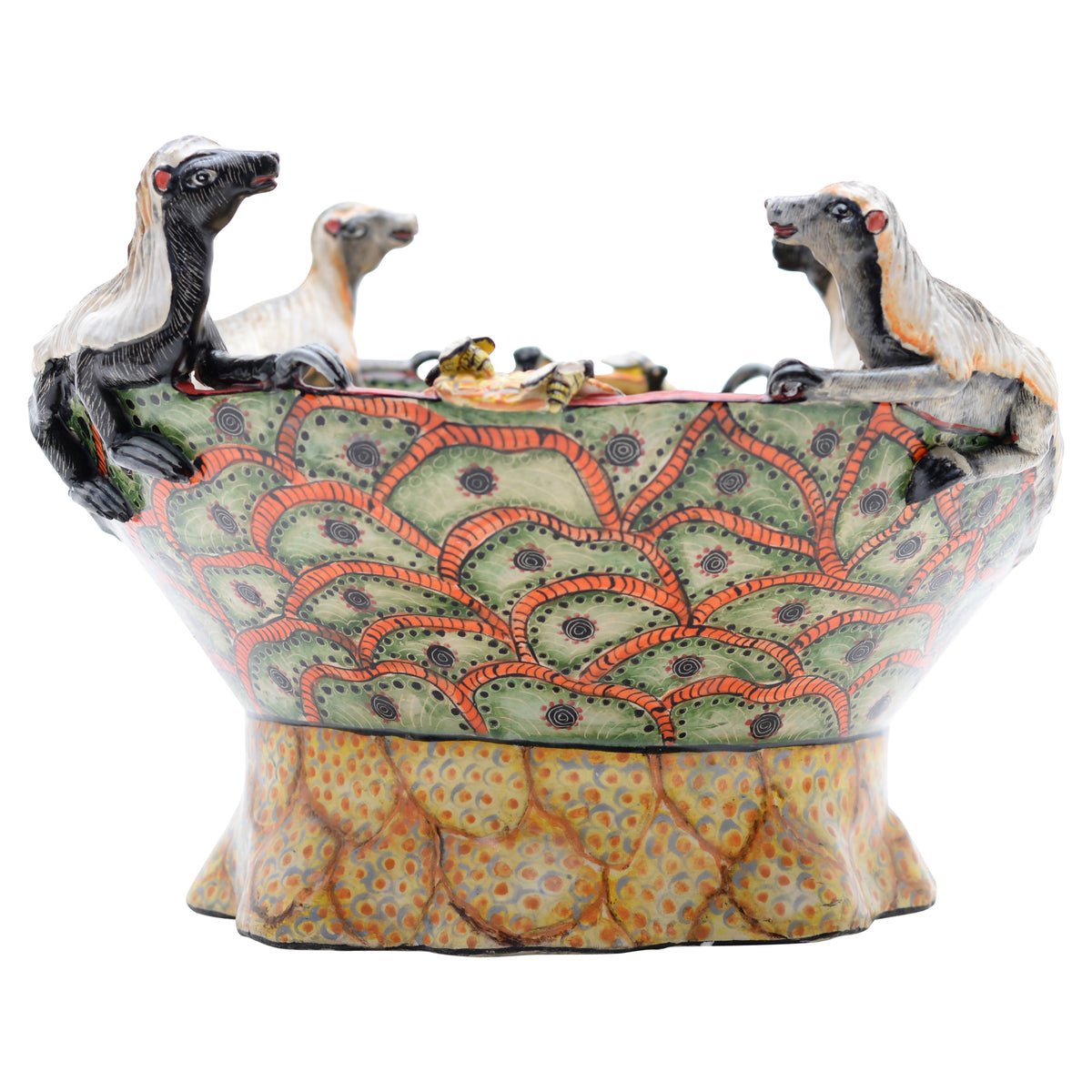 Hoopoe & kingfisher basket bowl